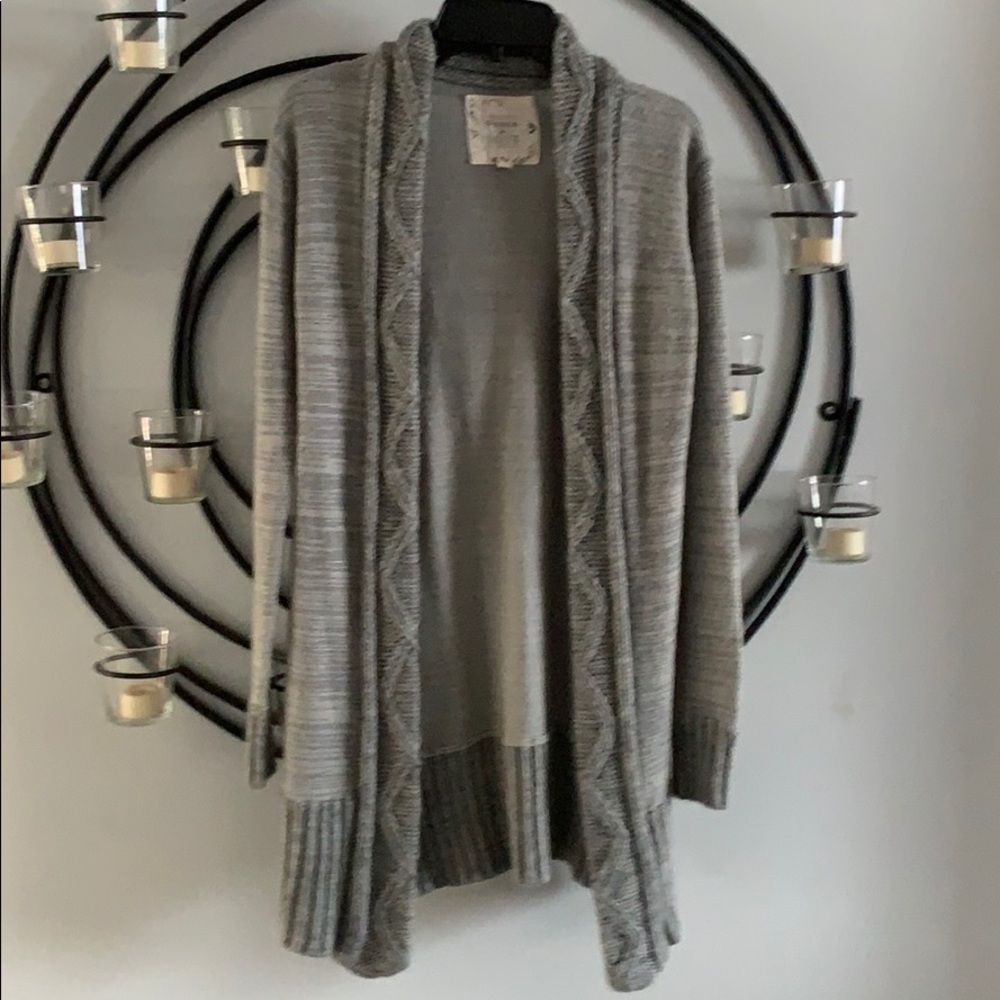 Gray long sweater cardigan size M